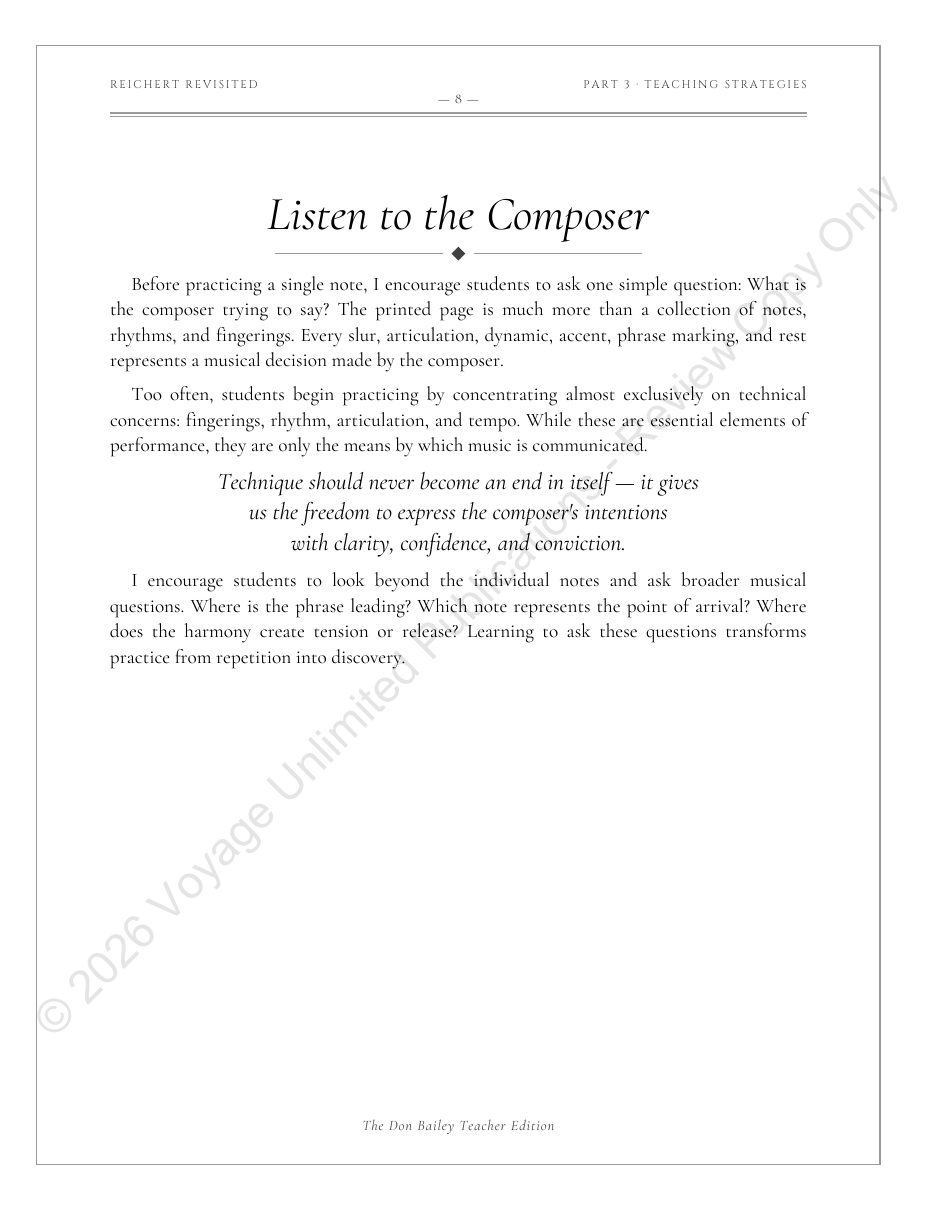 Sample page: Listen to the composer